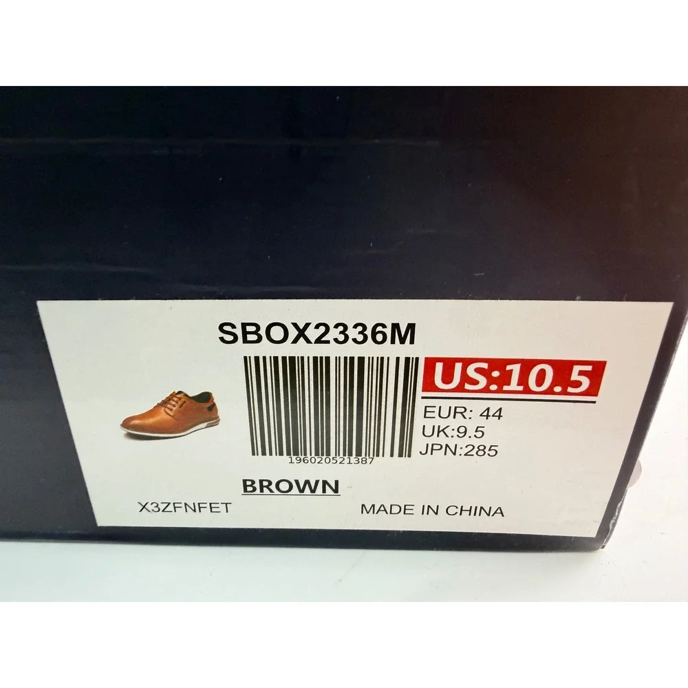 Bruno Marc Oxford Casual Dress Shoes Men's 10.5 Brown SBOX2336M Officewear New
